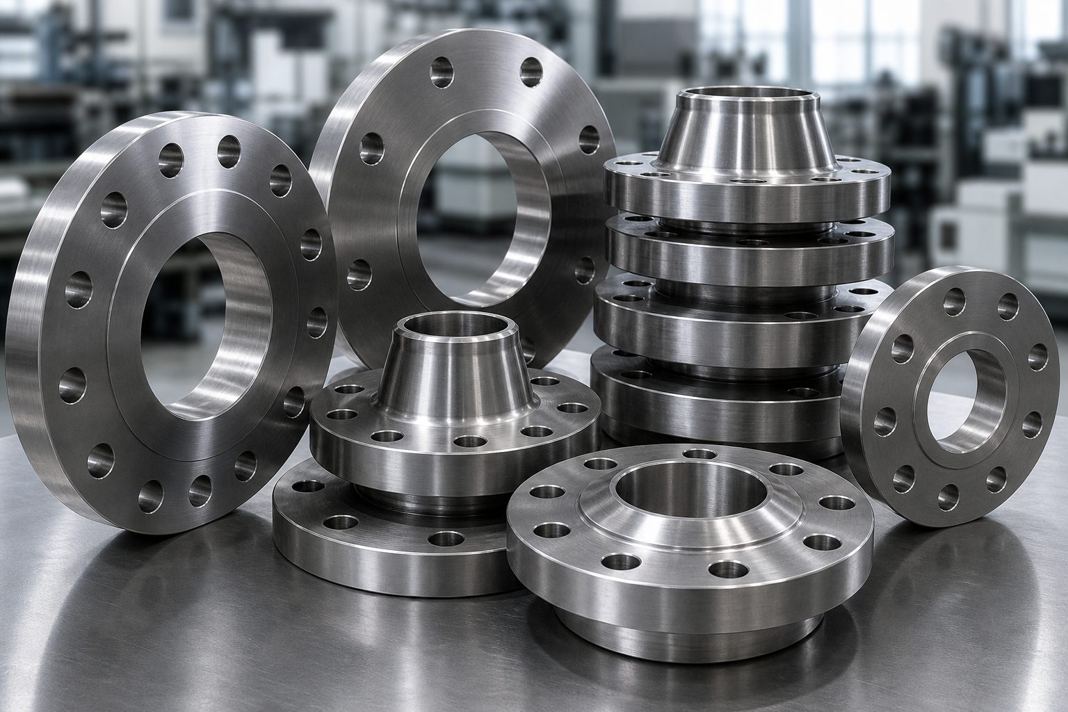 Weld neck flanges